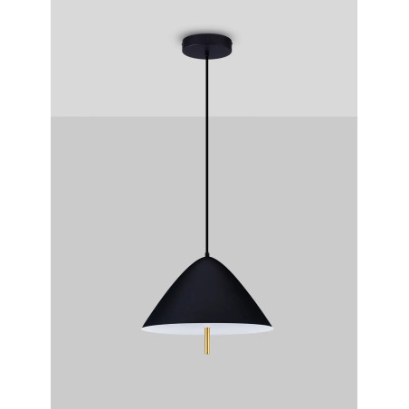 Lampa wisząca stożek modern Conos LED 3000K 40cm czarny