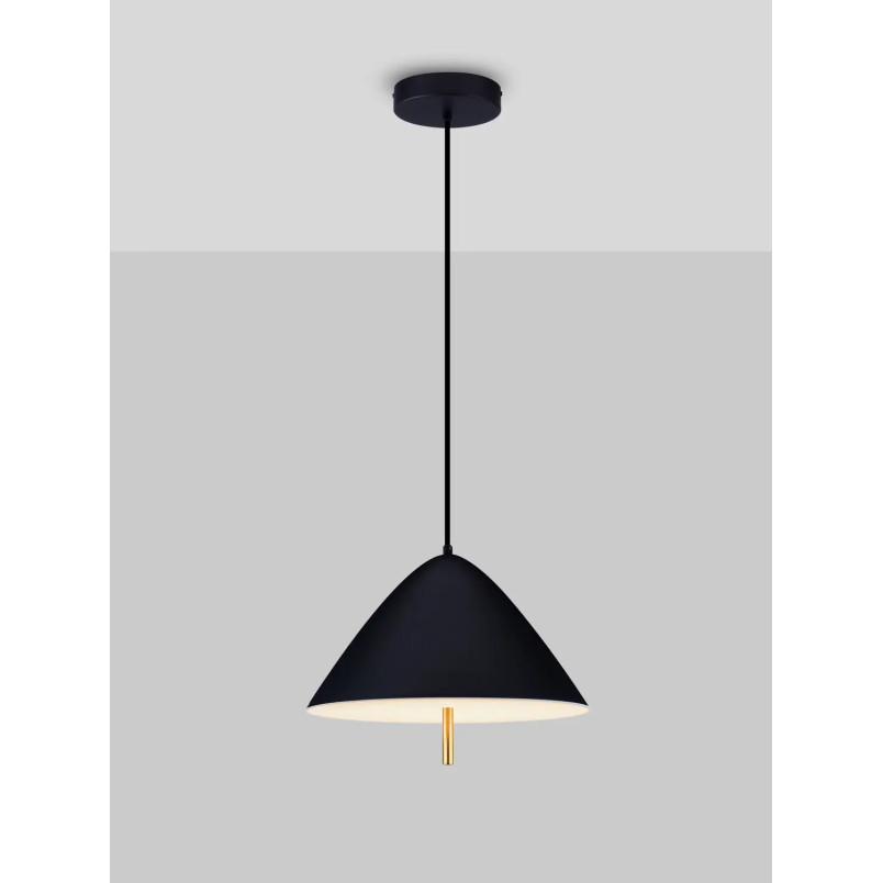 Lampa wisząca stożek modern Conos LED 3000K 40cm czarny