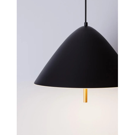 Lampa wisząca stożek modern Conos LED 3000K 40cm czarny