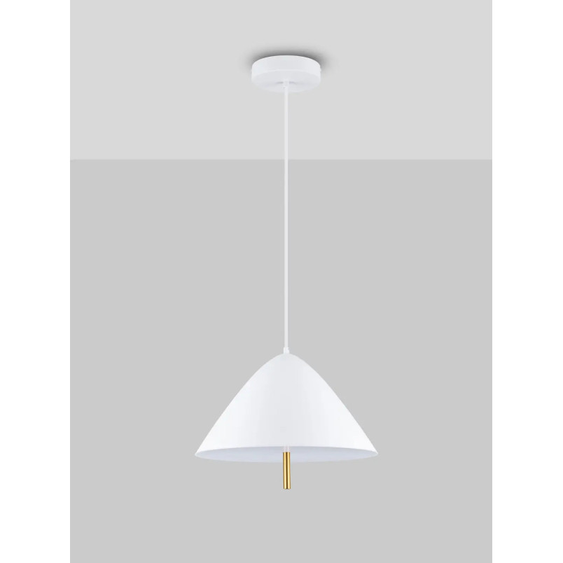 Lampa wisząca stożek modern Conos LED 3000K 40cm biały