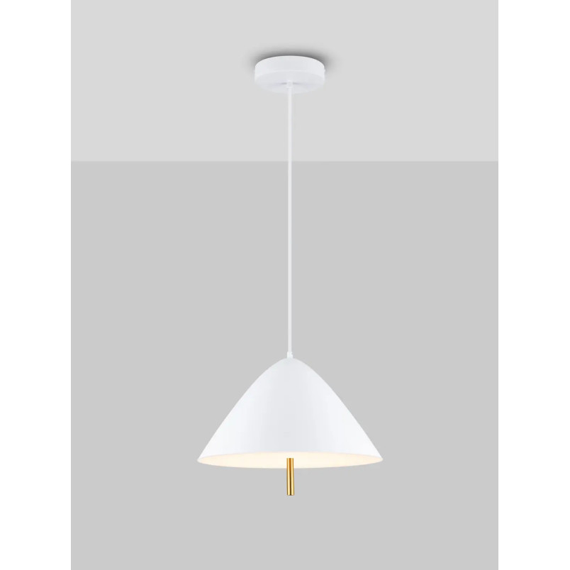 Lampa wisząca stożek modern Conos LED 3000K 40cm biały