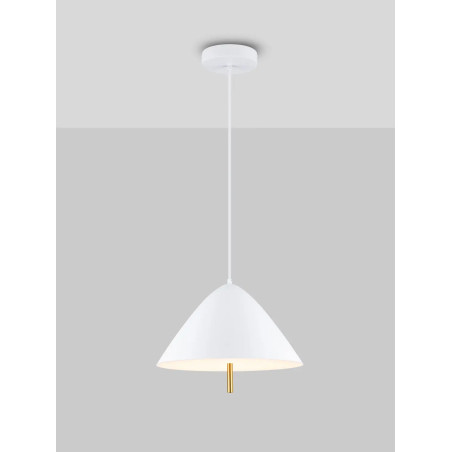 Lampa wisząca stożek modern Conos LED 3000K 40cm biały