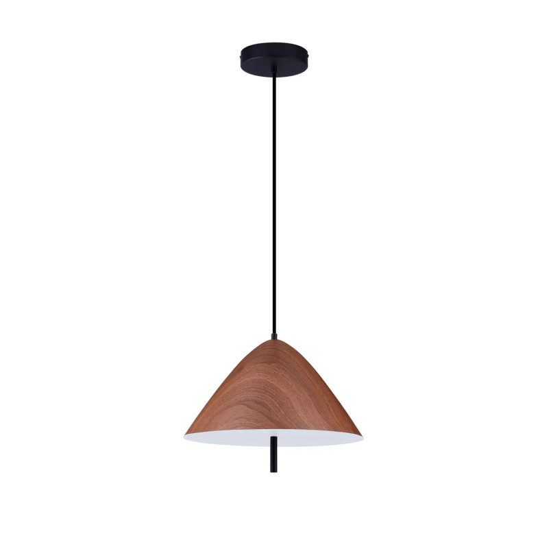 Lampa wisząca stożek modern Conos LED 3000K 40cm ciemne drewno