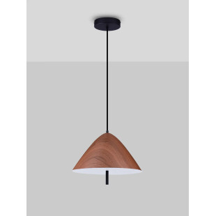 Lampa wisząca stożek modern Conos LED 3000K 40cm ciemne drewno
