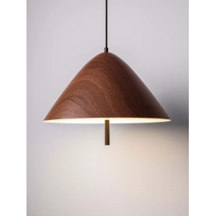 Lampa wisząca stożek modern Conos LED 3000K 40cm ciemne drewno