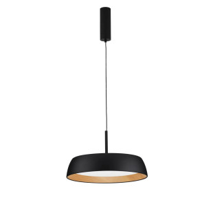 Lampa wisząca skandynawska ze ściemniaczem triac Atabal 45cm LED 3000K czarny / drewno