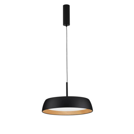 Lampa wisząca skandynawska ze ściemniaczem triac Atabal 45cm LED 3000K czarny / drewno