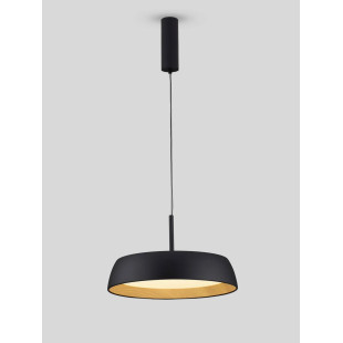 Lampa wisząca skandynawska ze ściemniaczem triac Atabal 45cm LED 3000K czarny / drewno