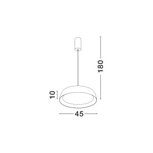 Lampa wisząca skandynawska ze ściemniaczem triac Atabal 45cm LED 3000K czarny / drewno