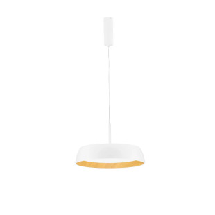 Lampa wisząca skandynawska ze ściemniaczem triac Atabal 45cm LED 3000K biały / drewno