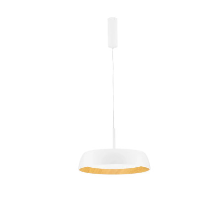 Lampa wisząca skandynawska ze ściemniaczem triac Atabal 45cm LED 3000K biały / drewno