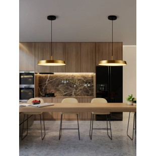 Lampa wisząca designerska Alto LED 3000K 50cm satynowe złoto