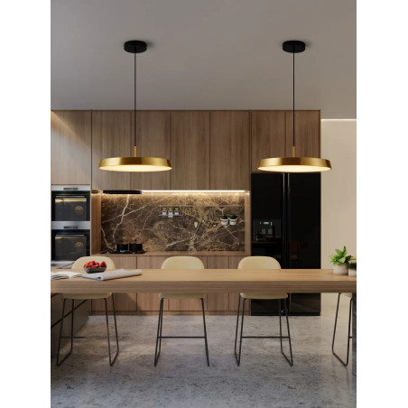 Lampa wisząca designerska Alto LED 3000K 50cm satynowe złoto