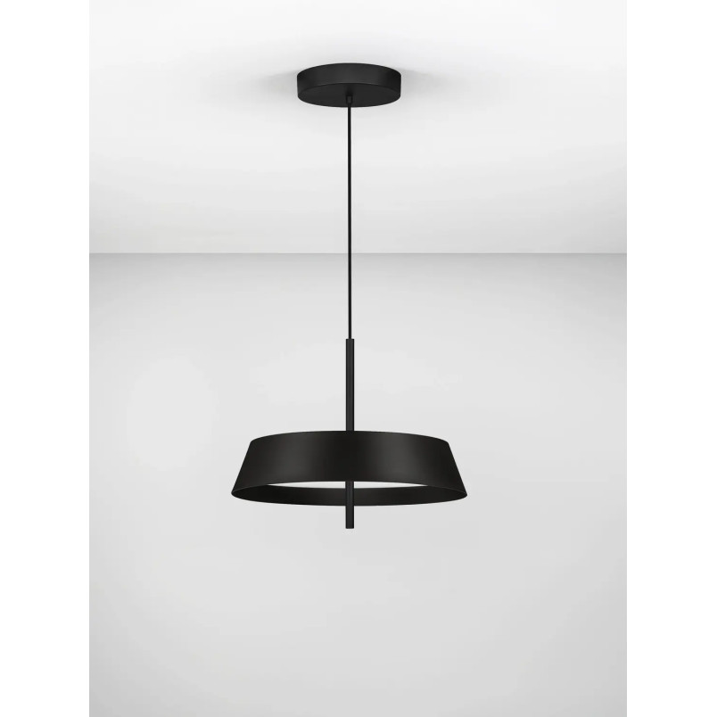 Lampa wisząca modern ze ściemniaczem triac Roggio 45cm LED 3000K czarna