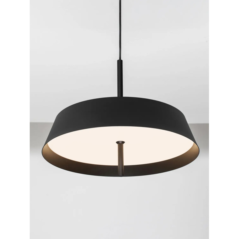 Lampa wisząca modern ze ściemniaczem triac Roggio 45cm LED 3000K czarna