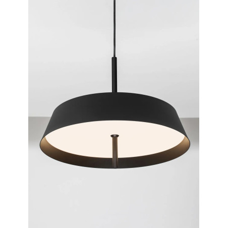 Lampa wisząca modern ze ściemniaczem triac Roggio 45cm LED 3000K czarna