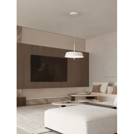 Lampa wisząca modern ze ściemniaczem triac Roggio 45cm LED 3000K biała