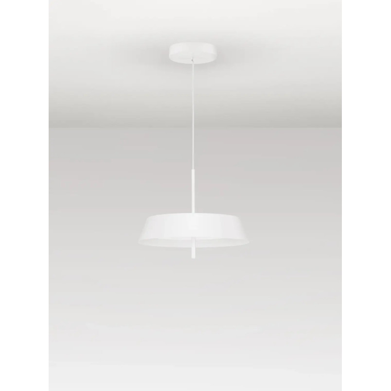Lampa wisząca modern ze ściemniaczem triac Roggio 45cm LED 3000K biała