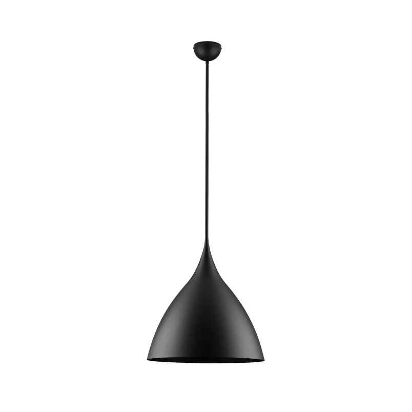 Lampa wisząca metalowa - stożek Morge 46cm czarna