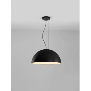 Duża lampa wisząca w kształcie półkuli Bonne 70cm czarna