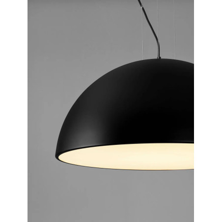 Duża lampa wisząca w kształcie półkuli Bonne 70cm czarna