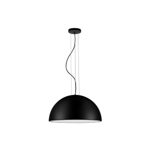 Duża lampa wisząca w kształcie półkuli Bonne 60cm czarna