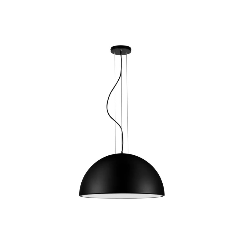 Duża lampa wisząca w kształcie półkuli Bonne 60cm czarna