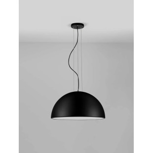 Duża lampa wisząca w kształcie półkuli Bonne 60cm czarna