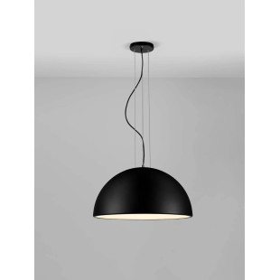 Duża lampa wisząca w kształcie półkuli Bonne 60cm czarna