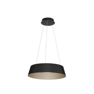 Lampa wisząca okrągła ze ściemniaczem triac Salle 54cm LED 3000K czarny / szampańskie złoto