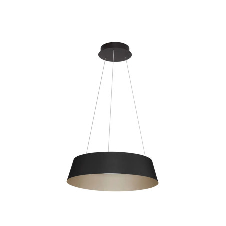 Lampa wisząca okrągła ze ściemniaczem triac Salle 54cm LED 3000K czarny / szampańskie złoto