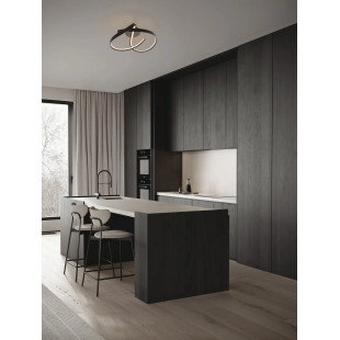 Plafon nowoczesny ze ściemniaczem Massa 60cm LED 2700-4000K czarny