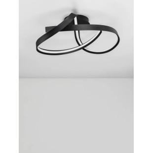 Plafon nowoczesny ze ściemniaczem Massa 60cm LED 2700-4000K czarny