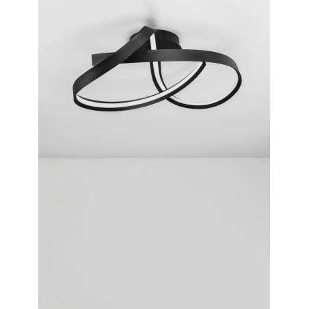 Plafon nowoczesny ze ściemniaczem Massa 60cm LED 2700-4000K czarny