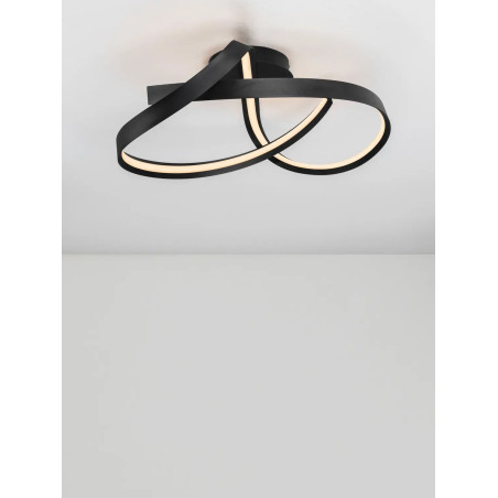 Plafon nowoczesny ze ściemniaczem Massa 60cm LED 2700-4000K czarny