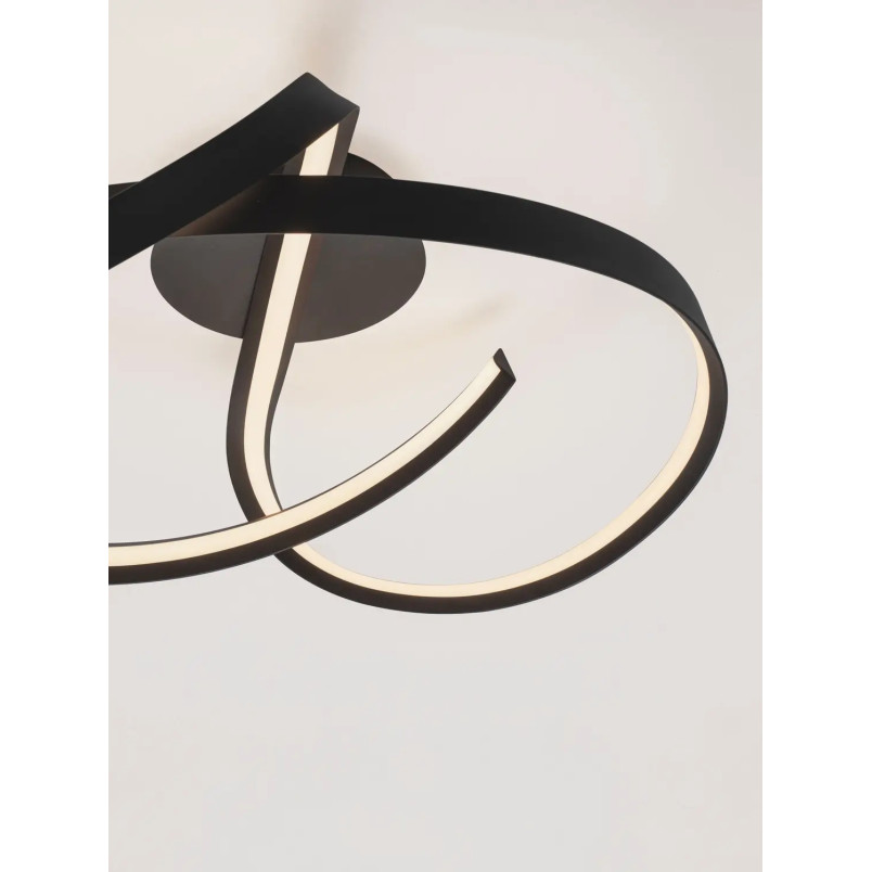Plafon nowoczesny ze ściemniaczem Massa 60cm LED 2700-4000K czarny