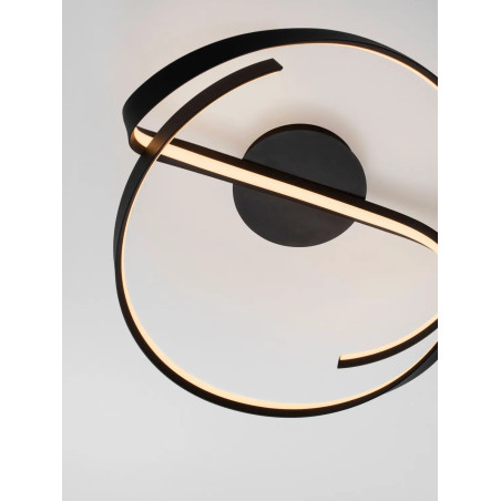 Plafon nowoczesny ze ściemniaczem Massa 60cm LED 2700-4000K czarny