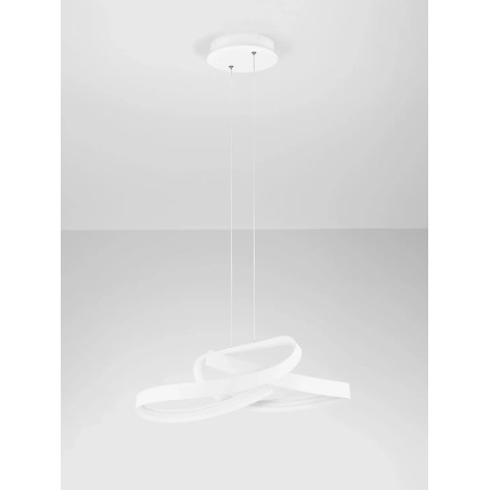 Lampa wisząca nowoczesna ze ściemniaczem Massa 60cm LED 2700-4000K biała