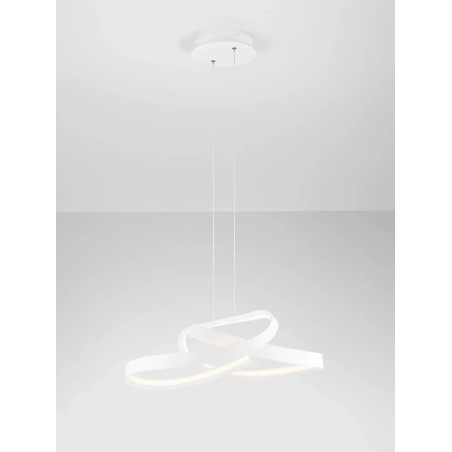 Lampa wisząca nowoczesna ze ściemniaczem Massa 60cm LED 2700-4000K biała