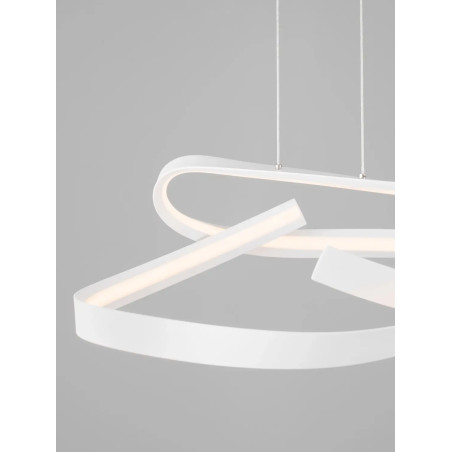 Lampa wisząca nowoczesna ze ściemniaczem Massa 60cm LED 2700-4000K biała