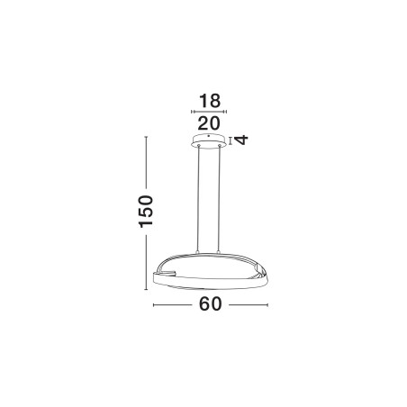 Lampa wisząca nowoczesna ze ściemniaczem Massa 60cm LED 2700-4000K biała