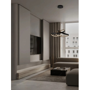 Lampa wisząca nowoczesna ze ściemniaczem Massa 60cm LED 2700-4000K czarna