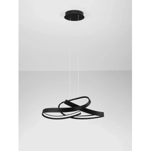 Lampa wisząca nowoczesna ze ściemniaczem Massa 60cm LED 2700-4000K czarna