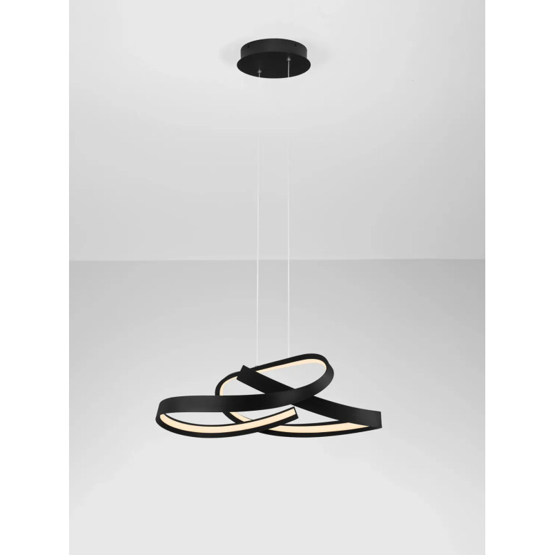 Lampa wisząca nowoczesna ze ściemniaczem Massa 60cm LED 2700-4000K czarna