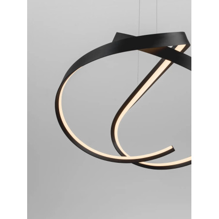 Lampa wisząca nowoczesna ze ściemniaczem Massa 60cm LED 2700-4000K czarna