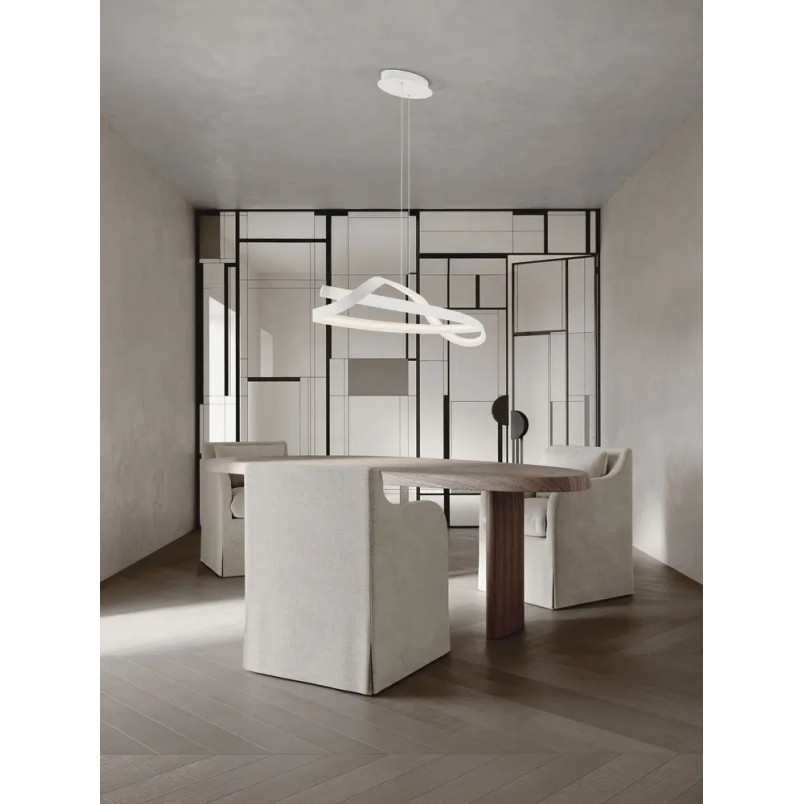 Lampa wisząca nowoczesna ze ściemniaczem Massa 110cm LED 2700-4000K biała