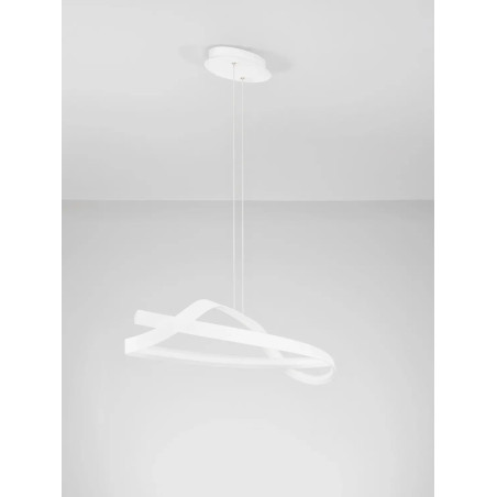Lampa wisząca nowoczesna ze ściemniaczem Massa 110cm LED 2700-4000K biała