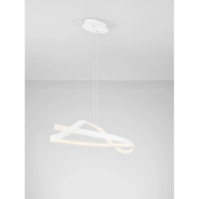 Lampa wisząca nowoczesna ze ściemniaczem Massa 110cm LED 2700-4000K biała
