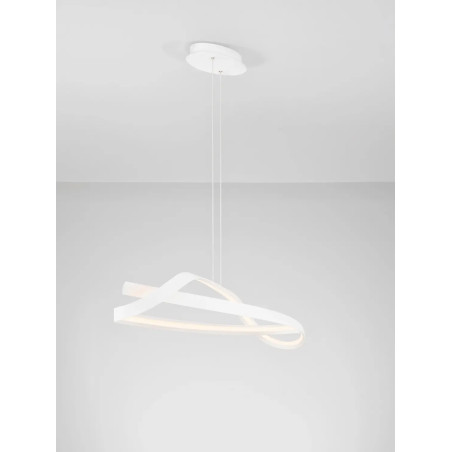 Lampa wisząca nowoczesna ze ściemniaczem Massa 110cm LED 2700-4000K biała