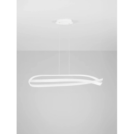 Lampa wisząca nowoczesna ze ściemniaczem Massa 110cm LED 2700-4000K biała